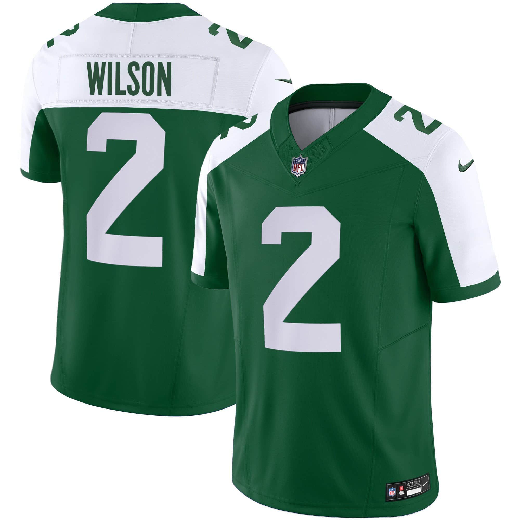 Men New York Jets #2 Wilson Green 2024 Nike Limited NFL Jersey style 1->indianapolis colts->NFL Jersey